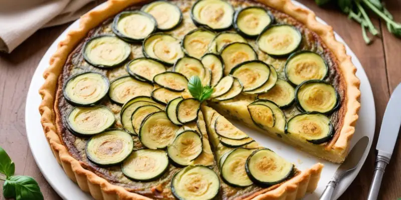 Tarte fine de courgettes à la toscane