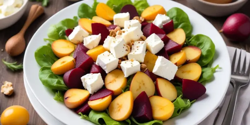 Salade de Betteraves, Chèvre et Noix