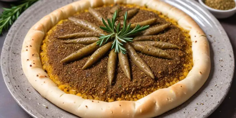 Manakish au Zaatar Traditionnel