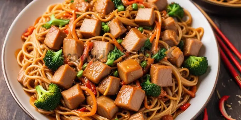 Porc Sauté aux Nouilles Chinoises Express