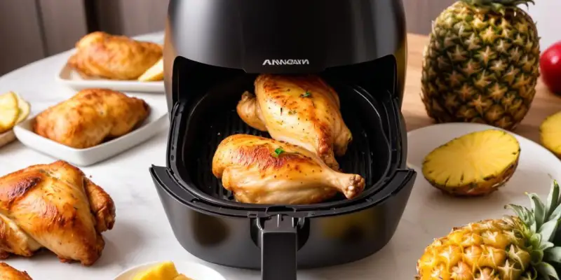 Pilons de Poulet Aigre-Doux à l'Ananas au Air Fryer
