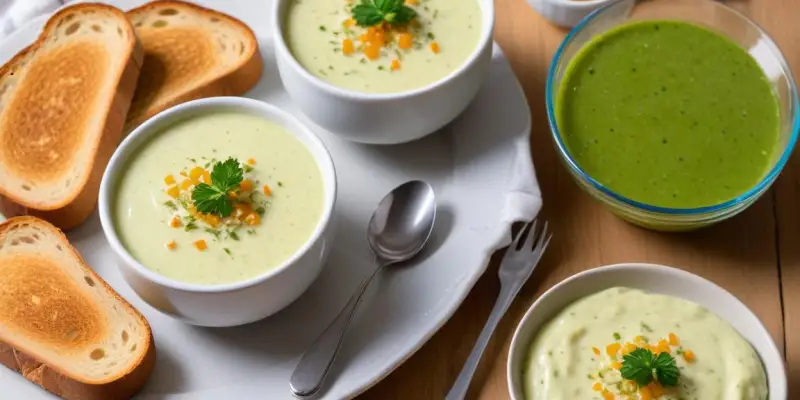 Soupe Froide Concombre Yaourt & Tartines Fraîches