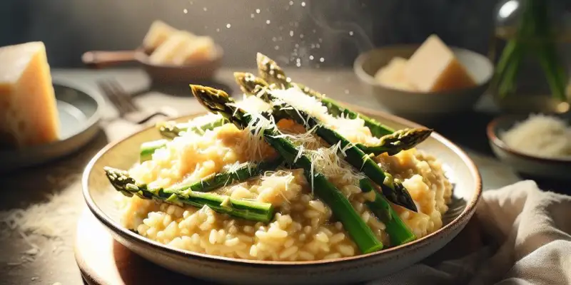 Risotto aux asperges et parmesan