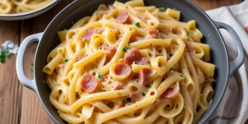 One Pot Pâtes Carbonara Sans Lardons