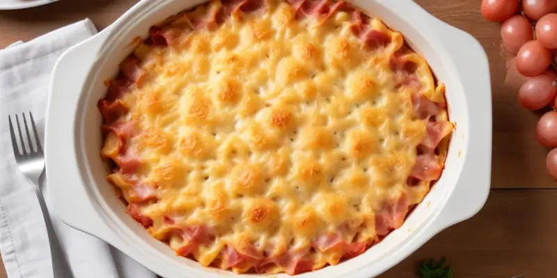 Gratin de Pâtes Express au Jambon