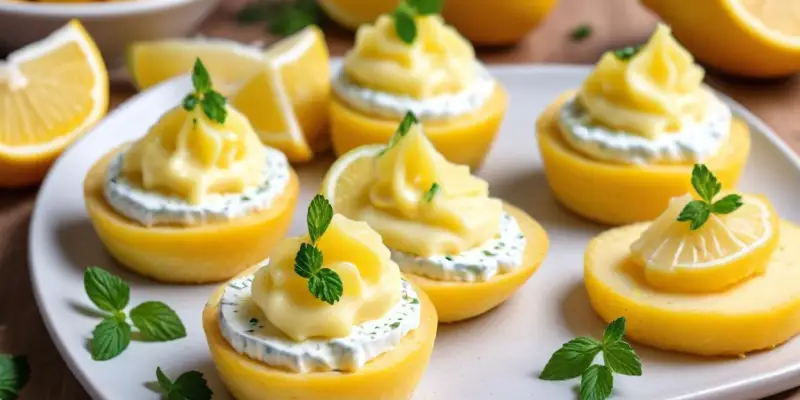 Bouchées de concombre rafraîchissantes au fromage frais et citron