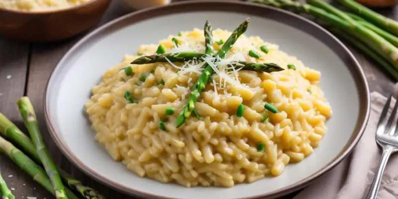 Risotto crémeux aux asperges et parmesan