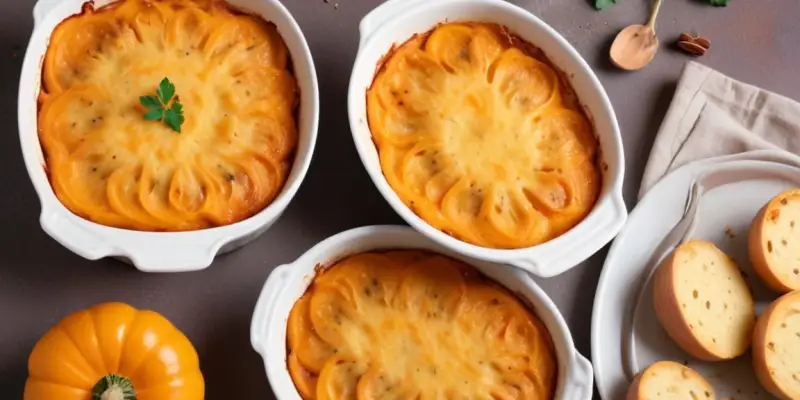 Gratin crémeux de courge butternut au fromage