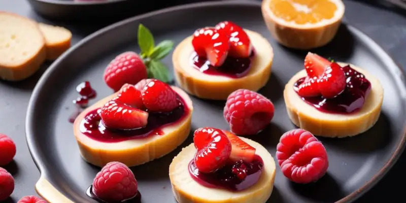 Bouchées Festives de Foie Gras et Compotée de Fruits Rouges