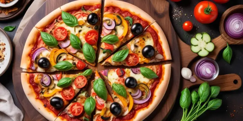 Pizza Végétarienne aux Légumes Grillés