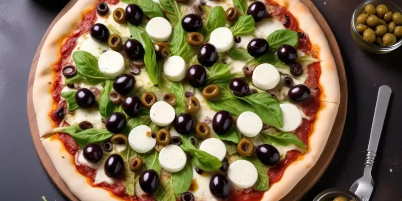 Pizza Romaine aux Anchois, Mozzarella, Olives et Câpres