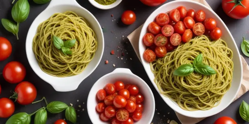 Nids Feuilletés au Pesto et Tomates Séchées