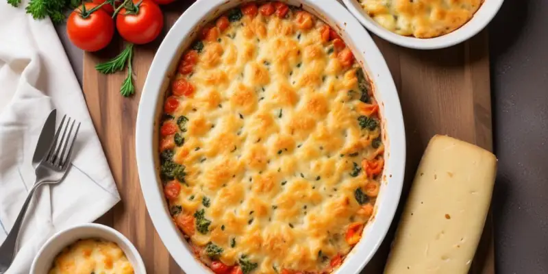 Gratin printanier aux légumes et à la crème