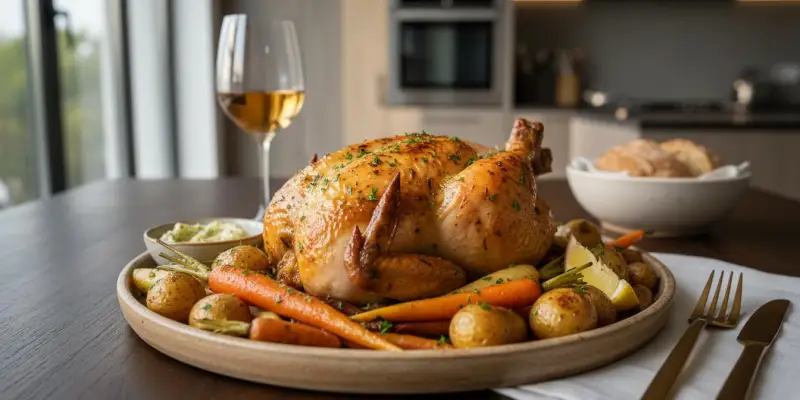 Demi-poulet Rôti Traditionnel au Beurre d'Herbes