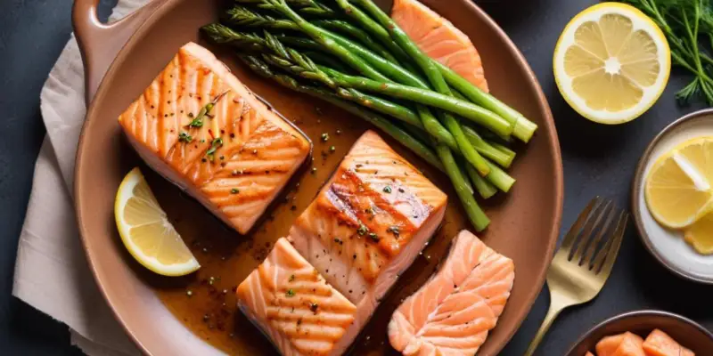 Filets de saumon grillés à l’érable et soja