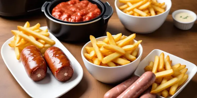 Duo Franc-Comtois : Saucisse de Montbéliard et Frites Croustillantes à l'Air Fryer