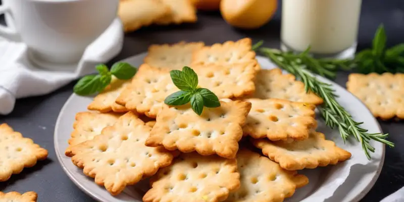 Crackers maison aux algues et fromage frais