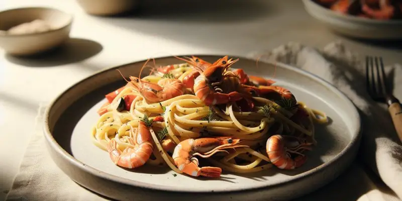 Linguine aux Crevettes