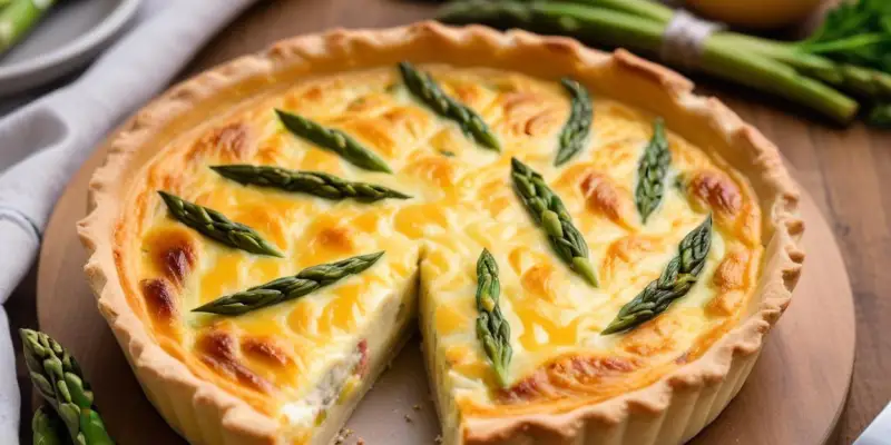 Quiche individuelle aux asperges et fromage de chèvre