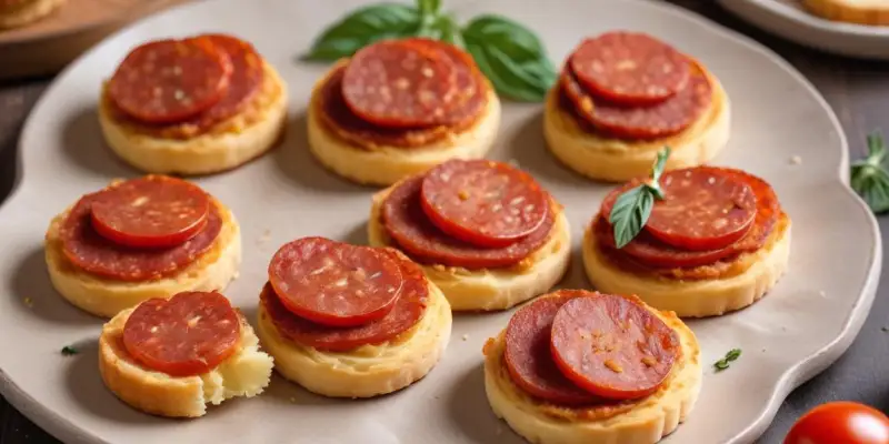 Sablés Apéritifs au Comté, Chorizo et Tomates Confites