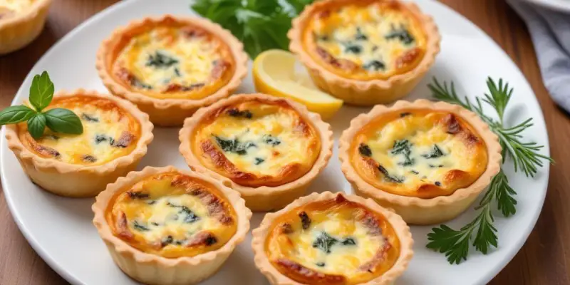 Mini-quiches aux noix et roquefort