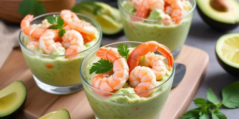 Verrines Avocat-Crevettes Rafraîchissantes