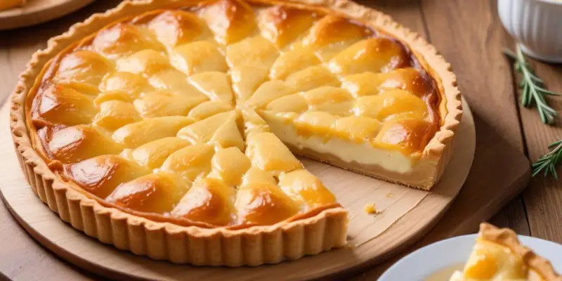 Tarte aux topinambours et fromage de chèvre