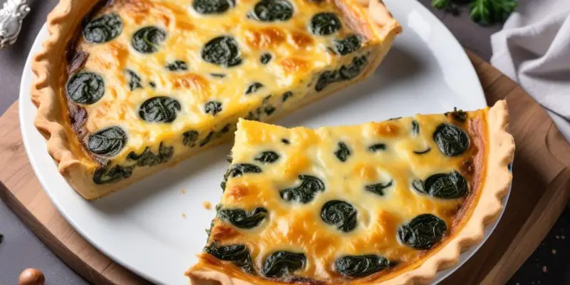 Quiche aux Épinards et Champignons Frais