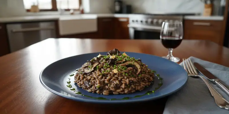 Le Risotto de l'Oracle aux Champignons Noirs