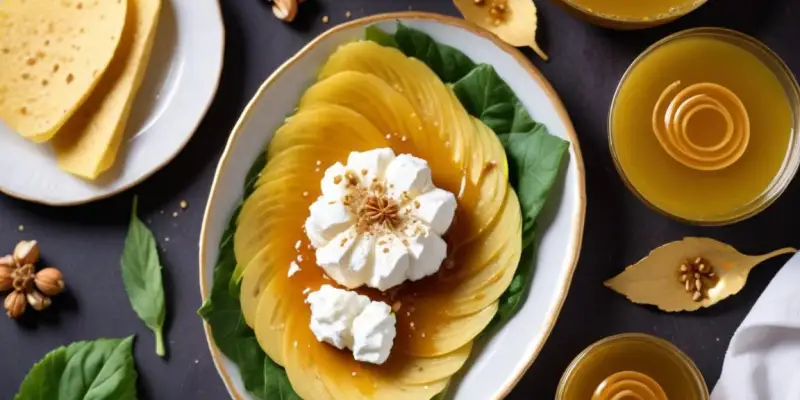 Feuilles d'Or aux Courgettes, Chèvre et Miel