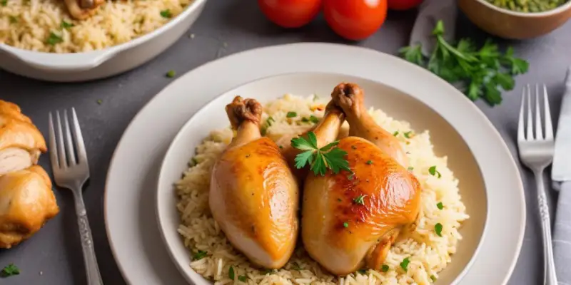 Poulet Créole au Riz Blanc
