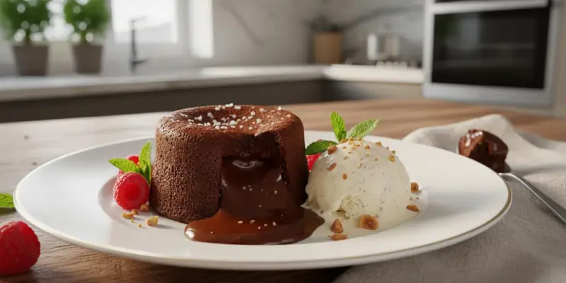 Gâteau Fondant au Chocolat Noir et Fleur de Sel