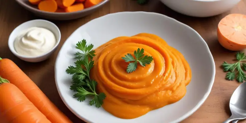 Purée de carottes douce et crémeuse