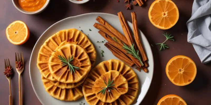 Gaufres salées au potiron et cumin
