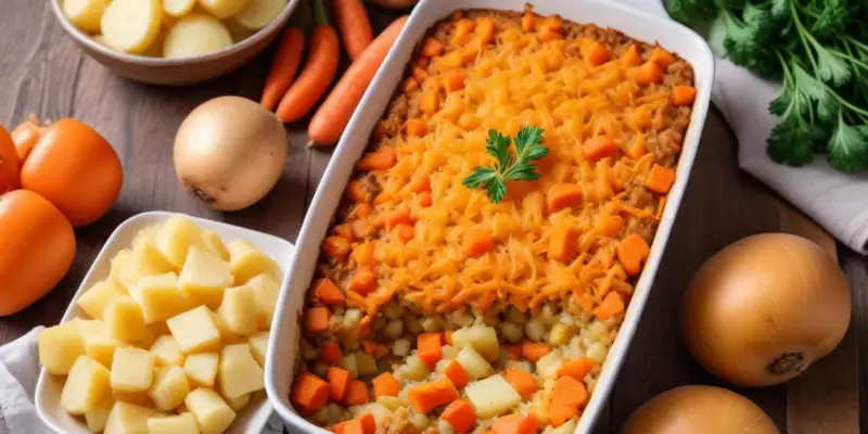 Parmentier de carottes et patates douces