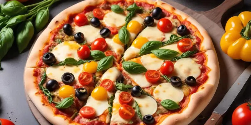 Pizza d'été aux légumes du soleil