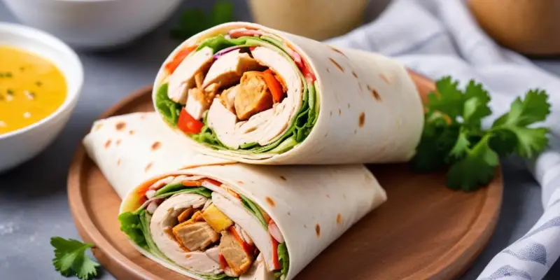 Wraps de Laitue Rafraîchissants au Poulet Froid