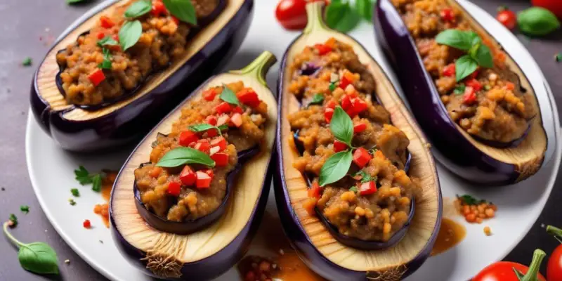 Aubergines Farcies Végétariennes