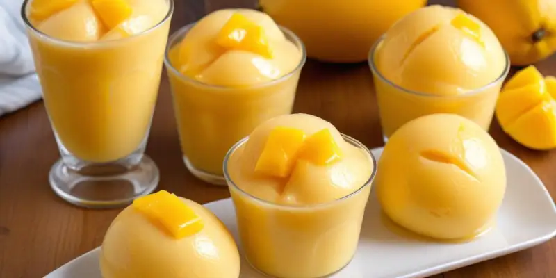 Glace à la Mangue Facile (3 Ingrédients)