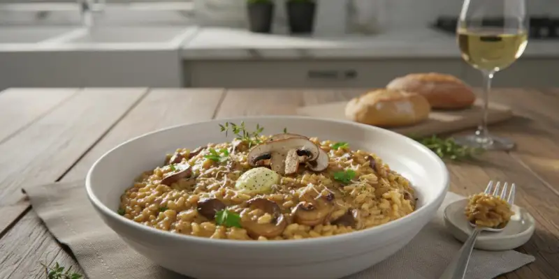 Risotto Onctueux aux Champignons de Paris