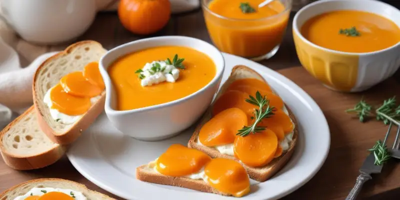 Velouté de Potimarron Doux et Tartines Crémeuses au Chèvre