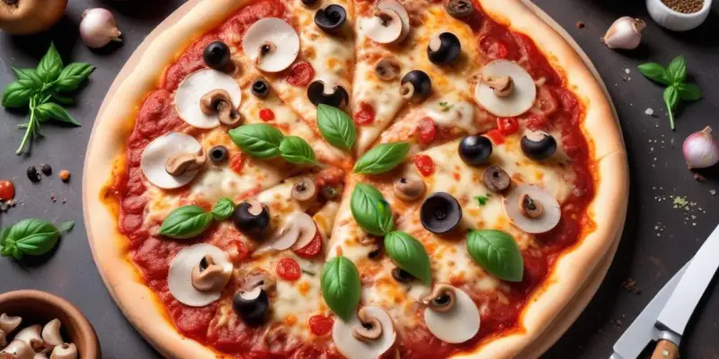 Pizza Gourmande aux Champignons et Poireaux