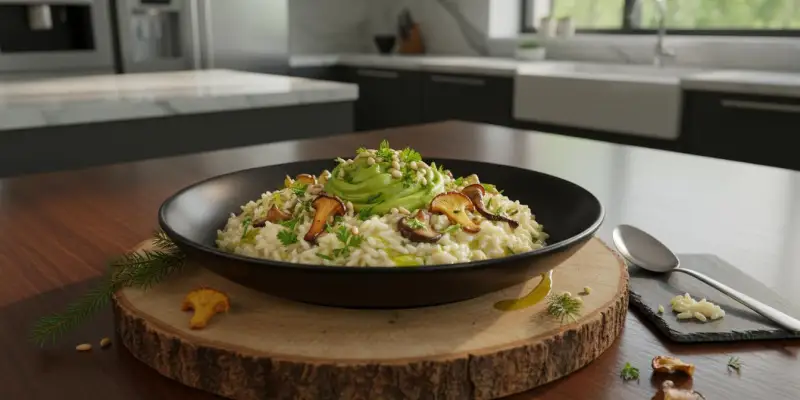 Risotto Sylvestre aux Bourgeons d'Épicéa