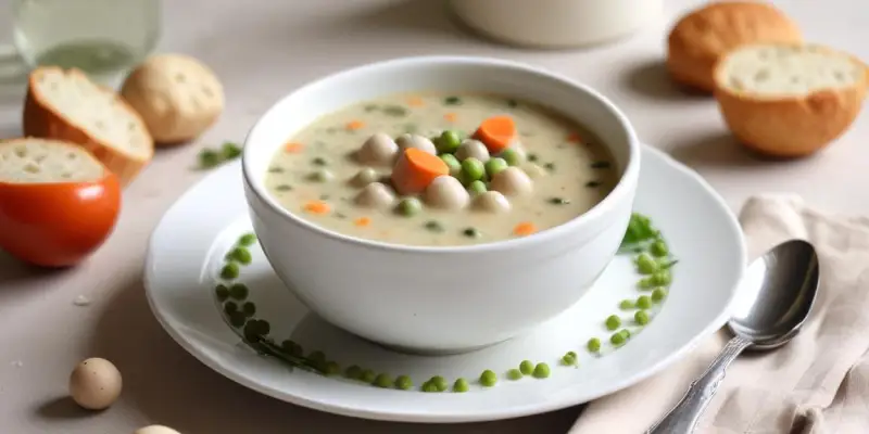 Velouté de pois gourmands et ciboulette