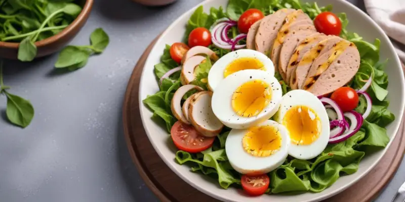 Salade Composée Thon, Maïs et Œufs Durs