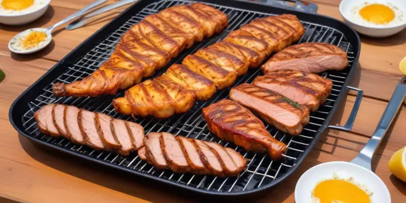 Cailles Marinées au Barbecue