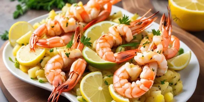 Brochettes de Crevettes Marinées au Citron Vert