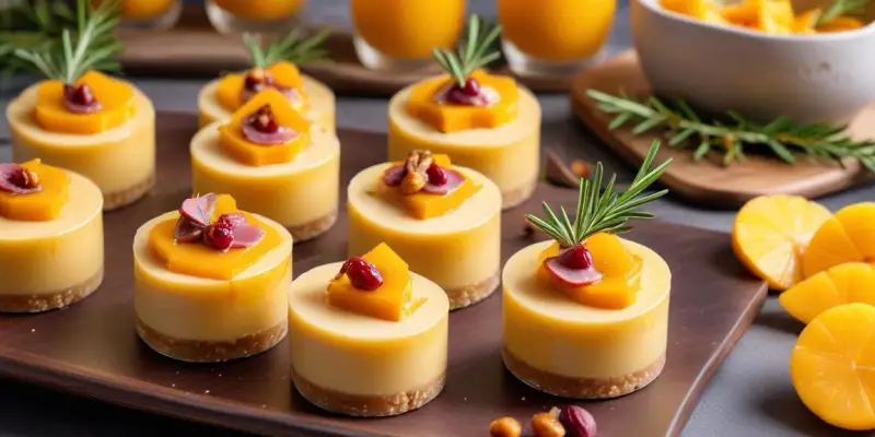 Verrines festives de foie gras, mangue et pain d'épices