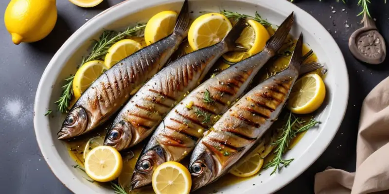 Sardines grillées au citron et aux herbes