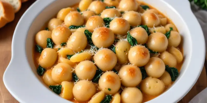 One Pot Gnocchis Crémeux aux Épinards et Parmesan